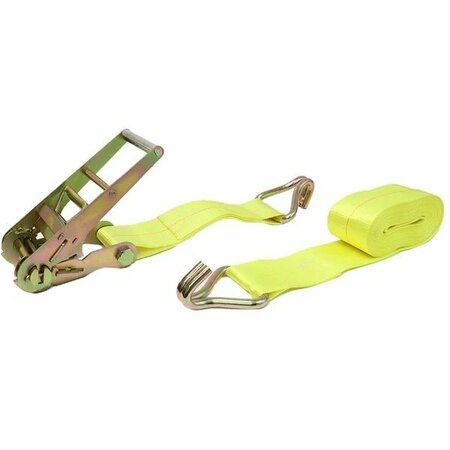 BOXER TOOLS 4 X 30 - Pro Series 4 Inch Ratchet Strap Twin J Hooks 16,200lbs DOT/CHP RATED, 5,400 LBS 66198